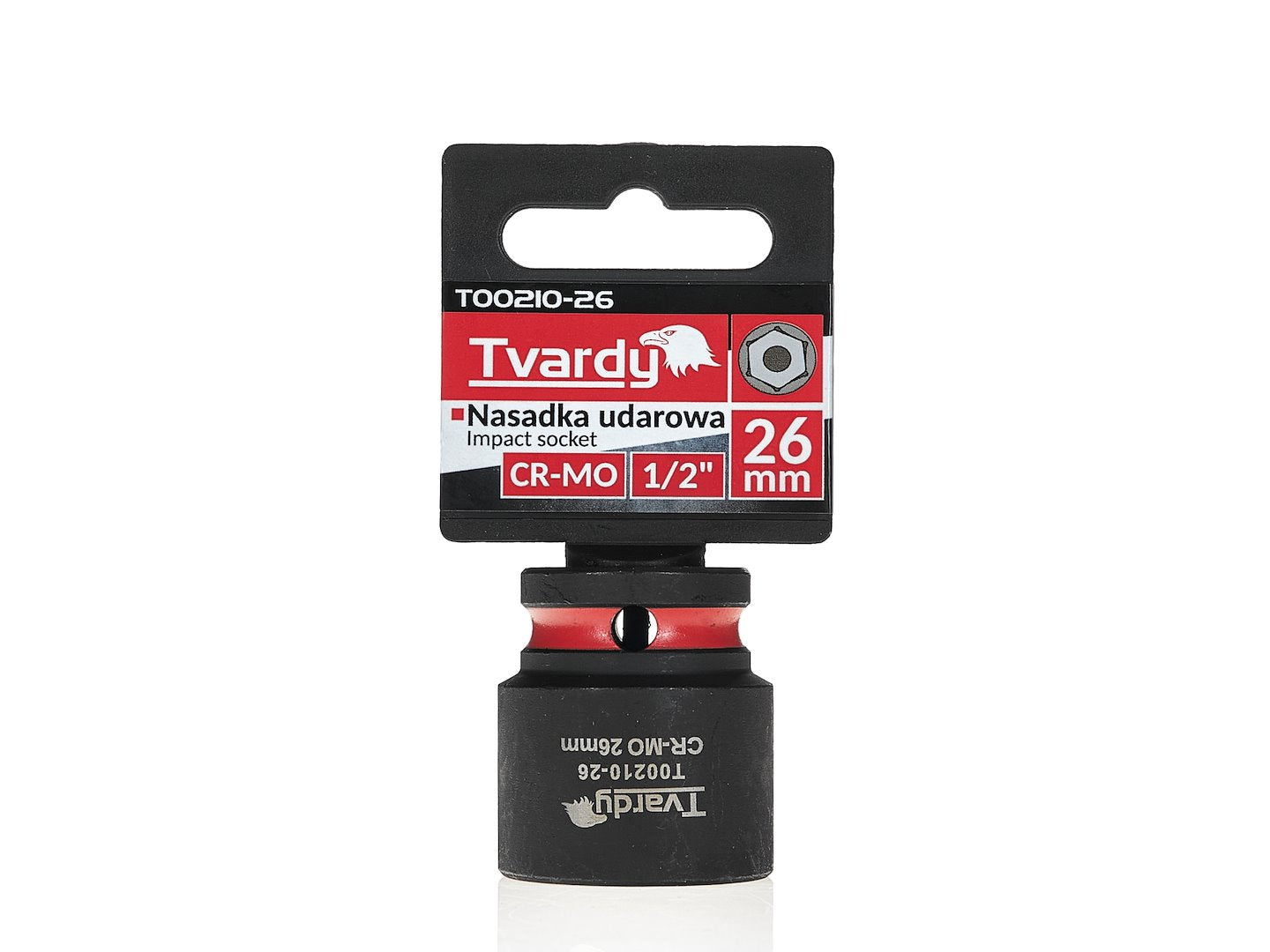 Cheie tubulara de impact in 6 puncte, 1 / 2", 26 mm, Tvardy T00210-26