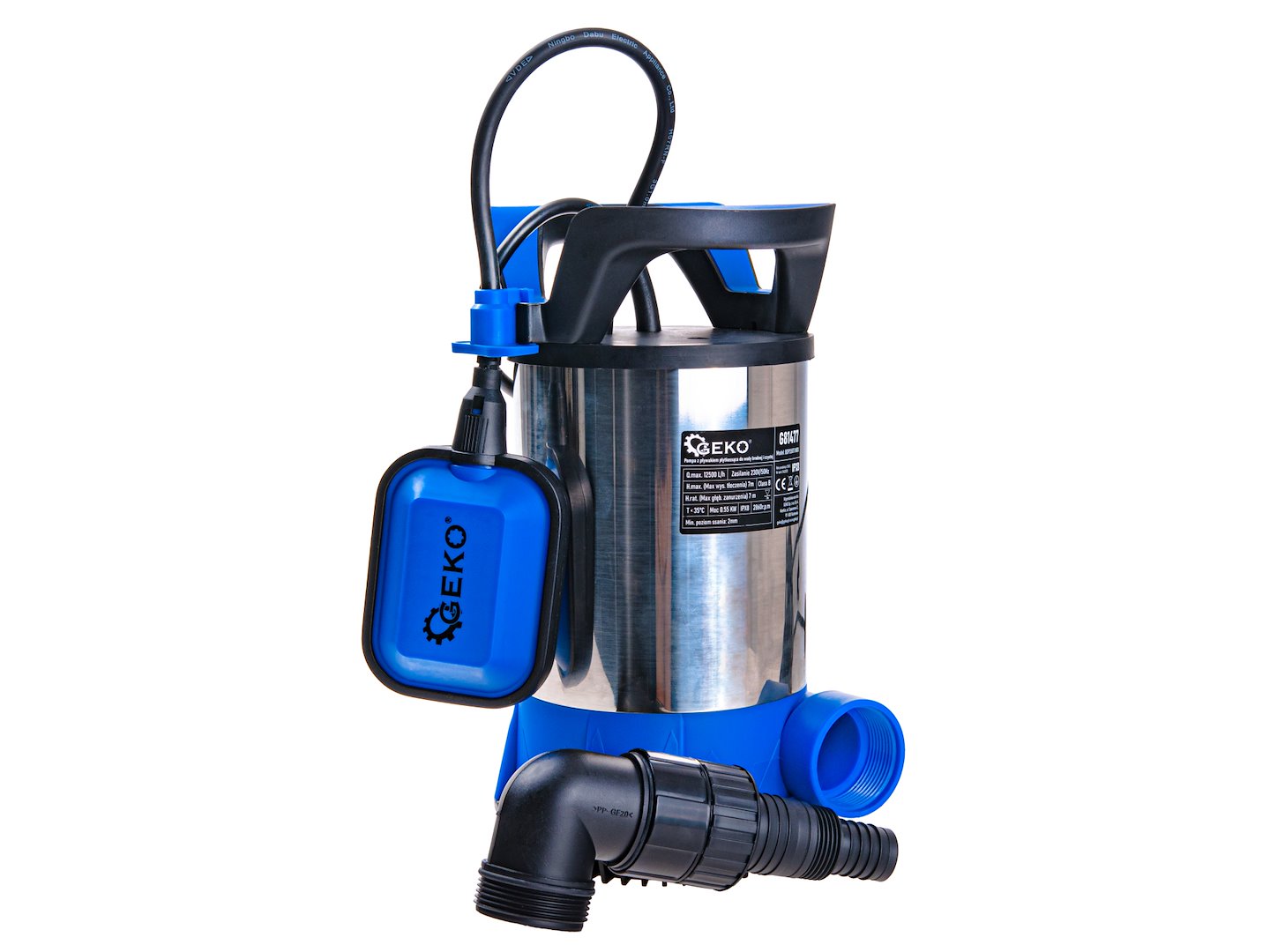 Pompa submersibila cu plutitor 3 in 1, 550 W, Geko G81477