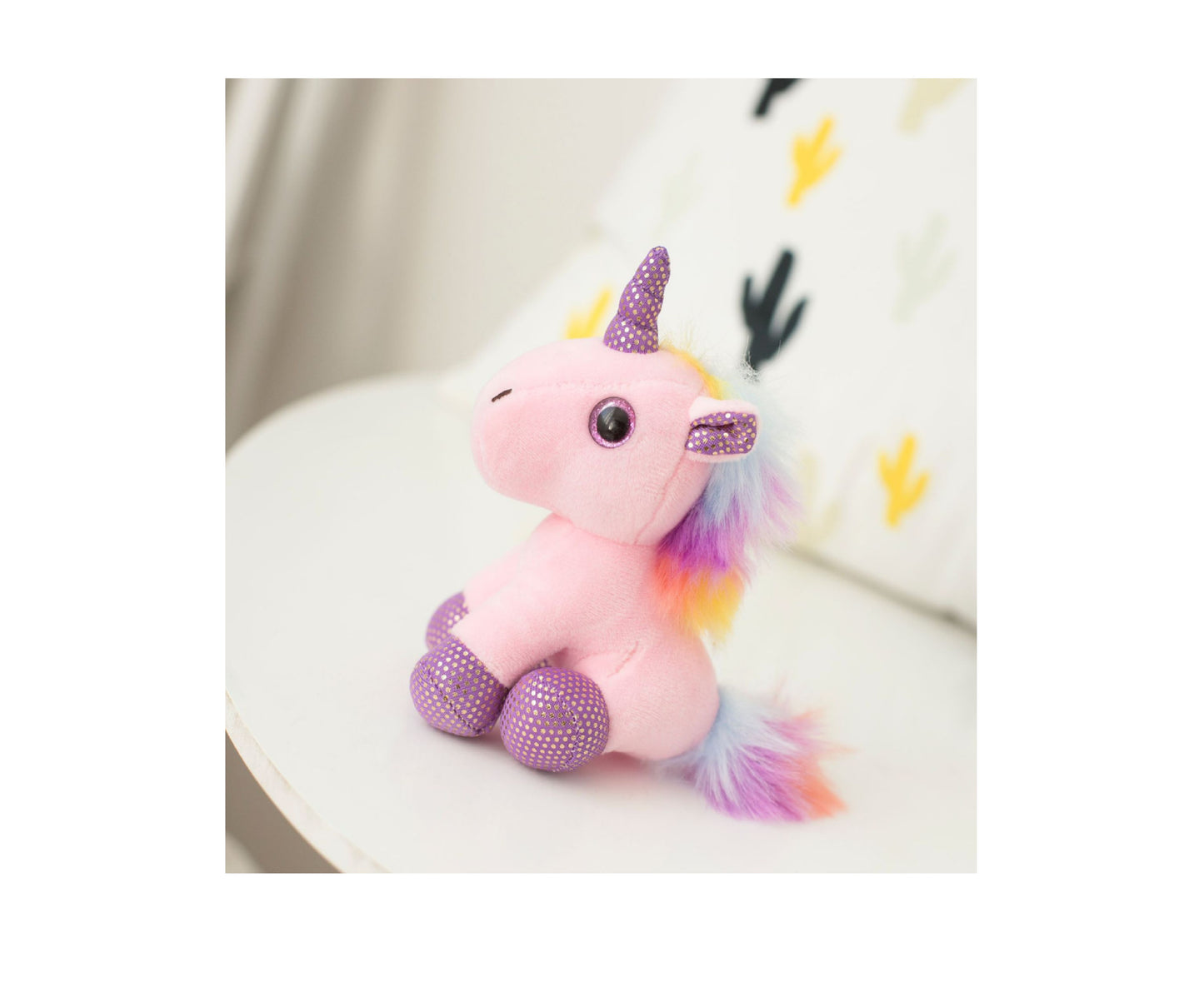 Breloc de plus unicorn, roz, 12 cm, Lean 22498