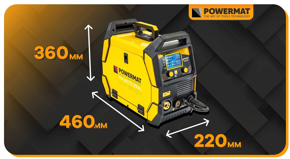 Aparat de sudura tip invertor migomat PM-IMGTS-200AL, 200A, Powermat PM1336