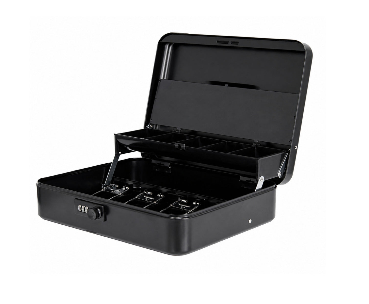 Cutie de valori metalica, 30 x 24 cm, negru, Lean 30695