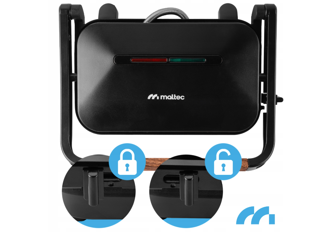 Sandwich maker electric tip grill SM1500W, placi ceramice antiderapante, MalTec 111867