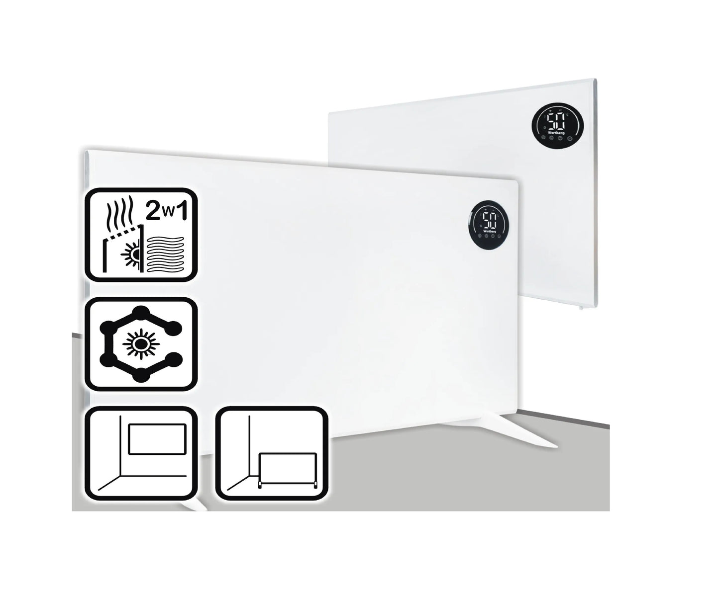 Panou de incalzire Wertberg IR 8.80 2 in 1, 800 W, Harder HD1015