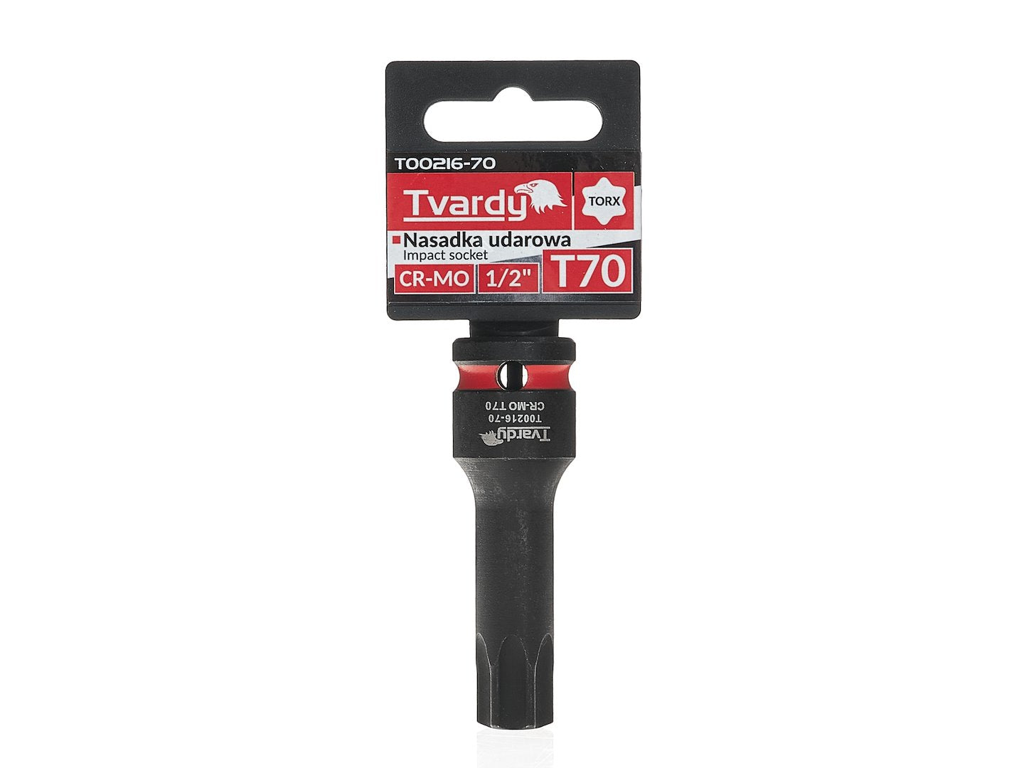 Cheie tubulara de impact TORX 1 / 2", T70, Cr-Mo, Tvardy T00216-70