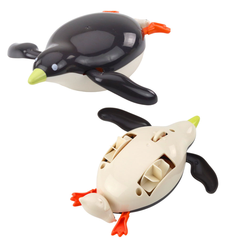 Jucarie de baie Pinguin Inotator, alb / negru, 14,5x14x5,5cm, Lean 27760