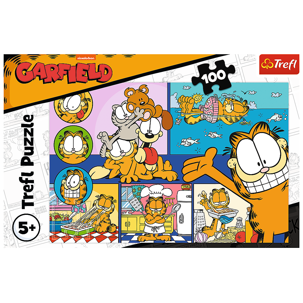 Puzzle Lenesul Garfield, 100 piese, Lean 26829