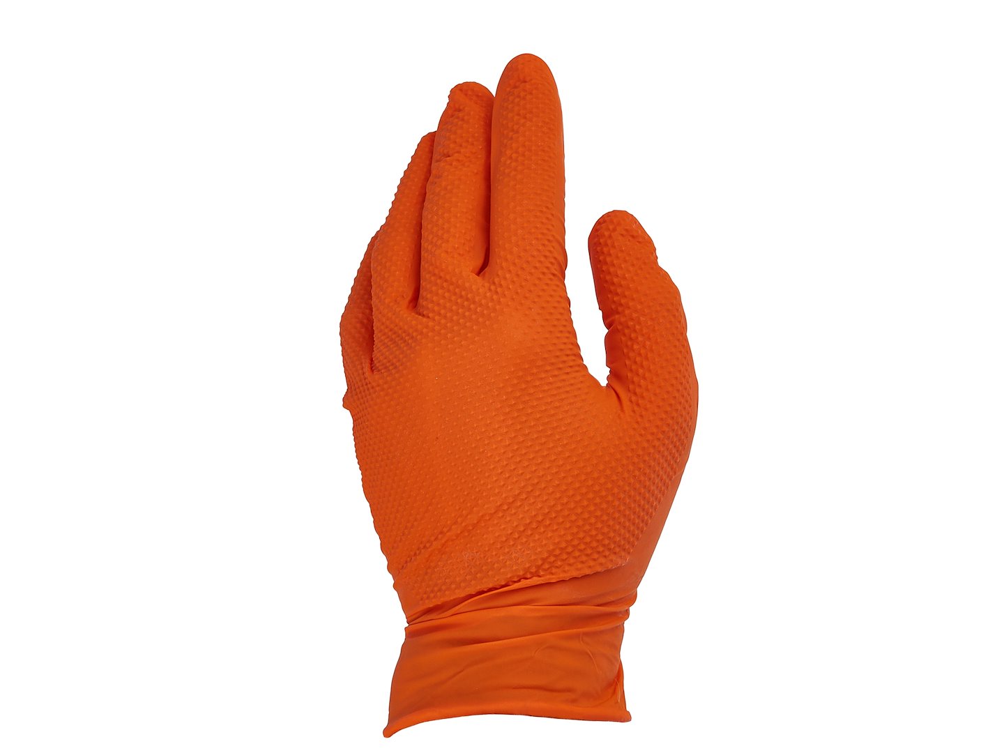 Manusi de protectie din nitril Solid Grip, portocaliu, marimea S, 50 bucati, Geko G75201-S