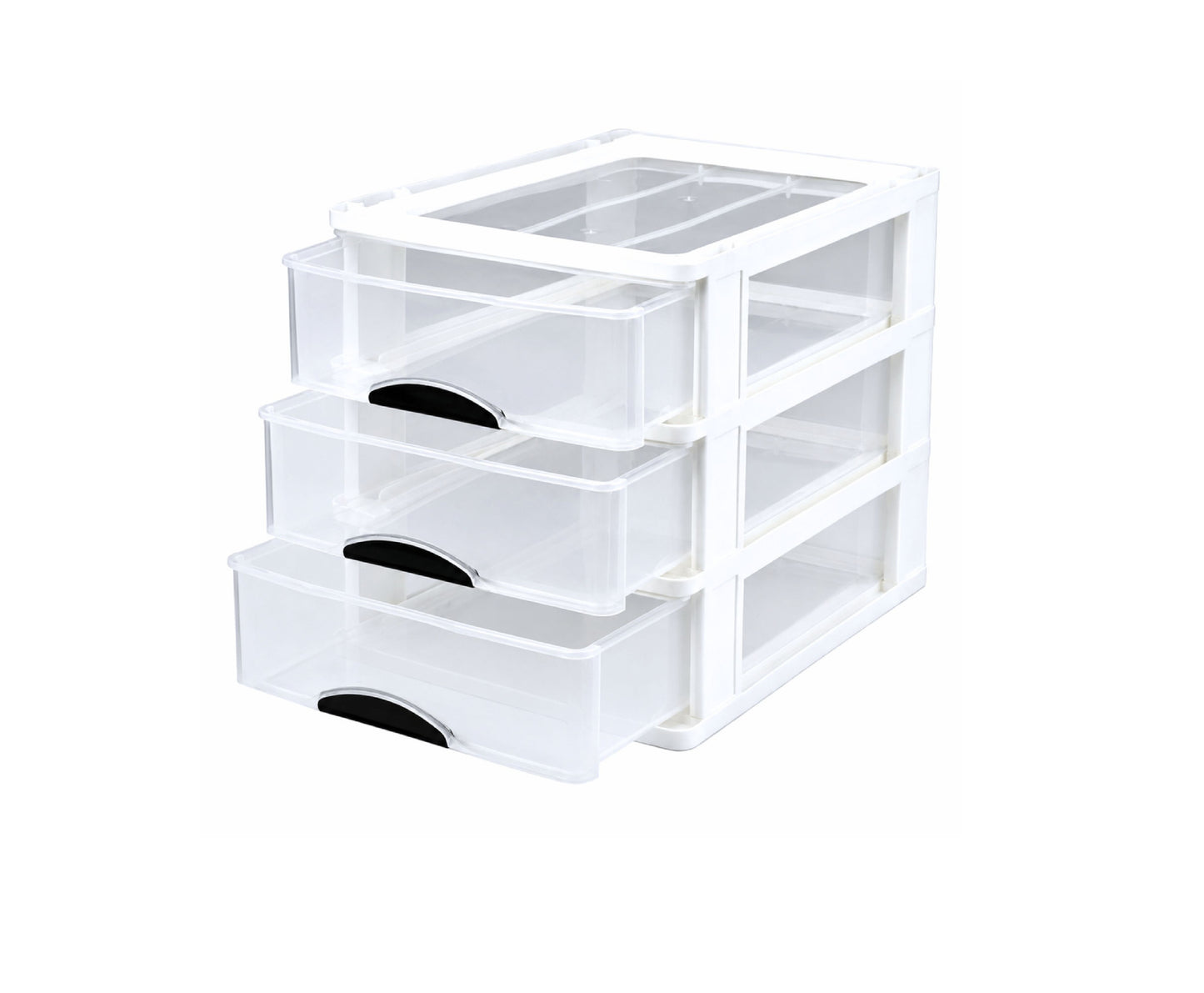 Organizator multifunctional cu 3 sertare, alb, Lean 30858