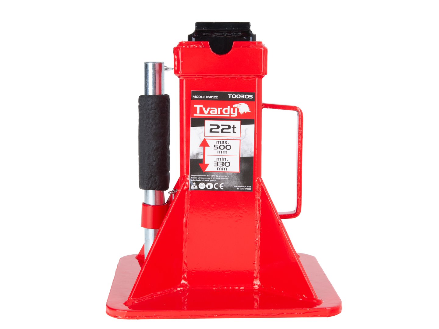 Suport ranforsat cu blocare, 22 T, 330-500 mm, Tvardy T00305