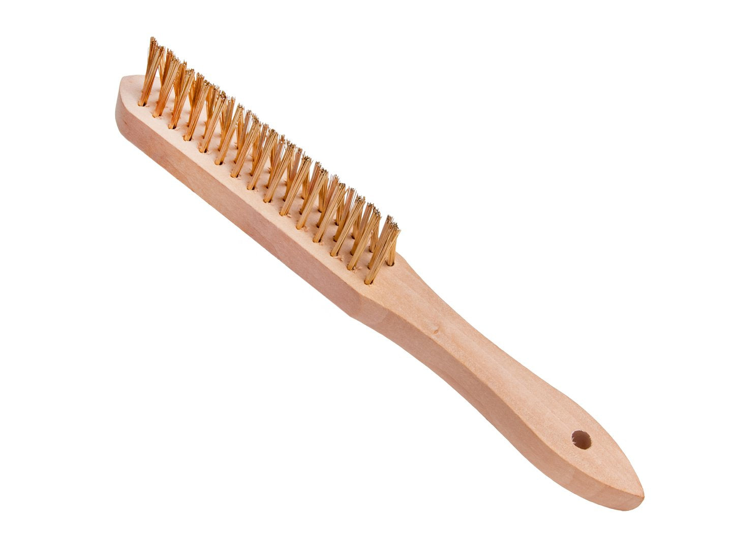 Perie de sarma pentru indepartarea ruginii, maner din lemn, peri de alama, Geko G00738