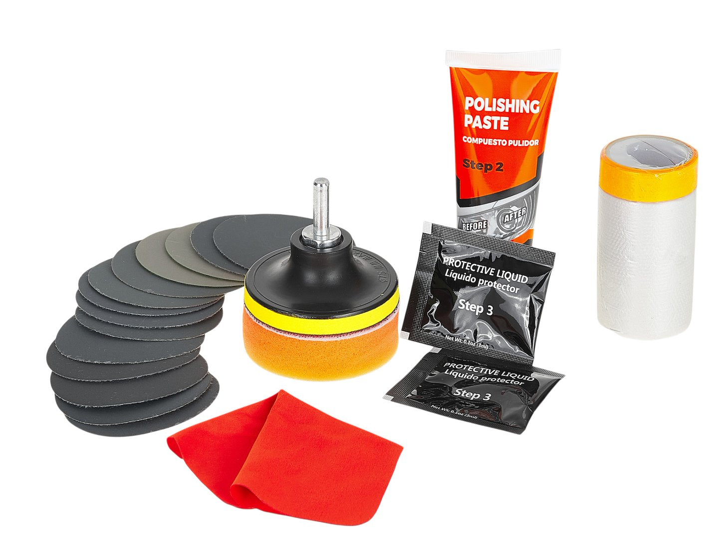 Kit restaurare faruri, 22 piese, Keltin K02250