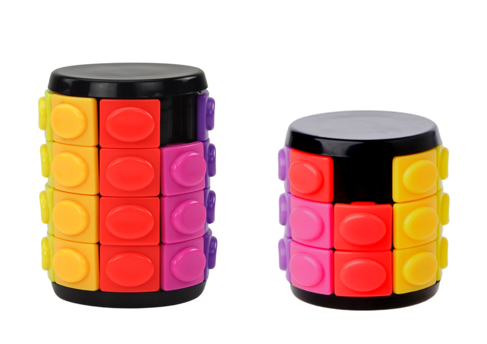 Set puzzle-uri logice, 3 nivele de dificultate, 4x4x4cm, 5x4x4cm, 6,5x4x4cm, multicolor, Lean 17589