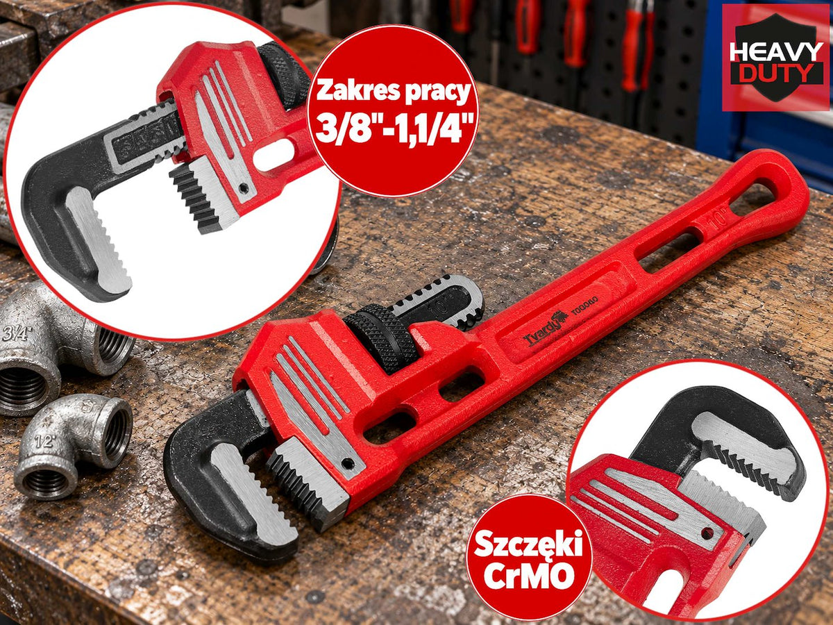 Cheie pentru țevi tip Stillson 10” / 250 mm Heavy Duty, Tvardy T00040