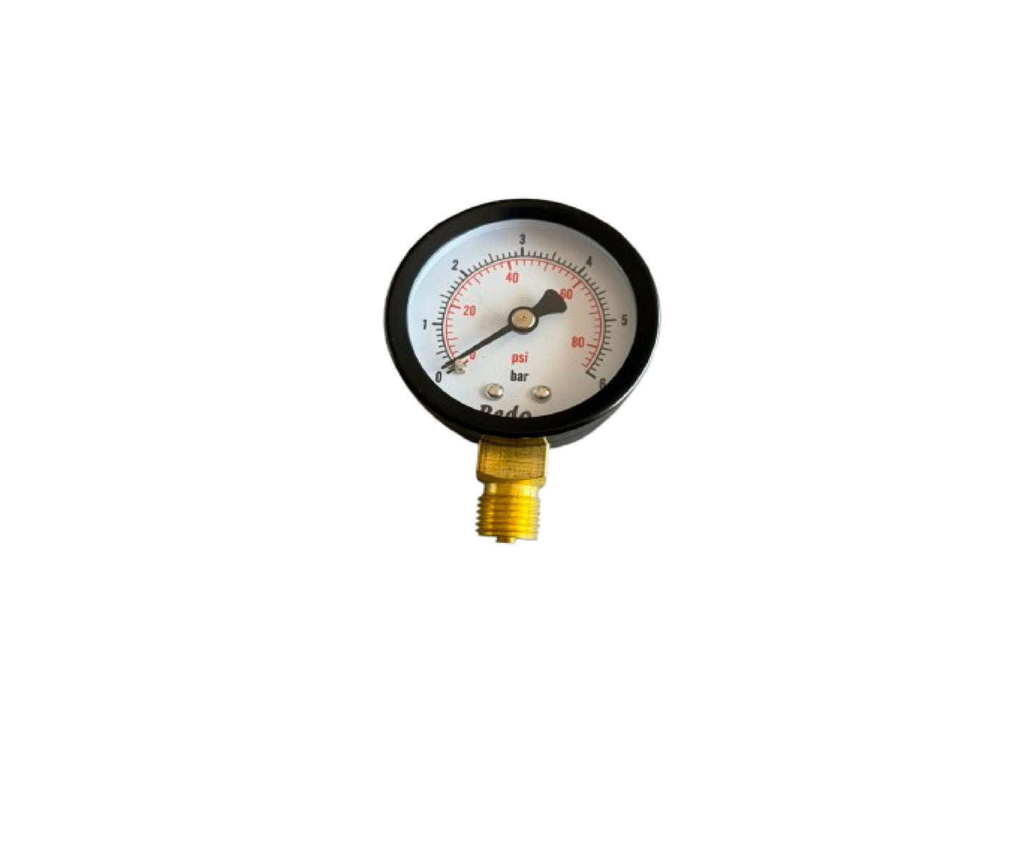 Manometru radial 50 mm 0-6 bar, conexiune inferioara 1/4" BSPT, Influent RM0004