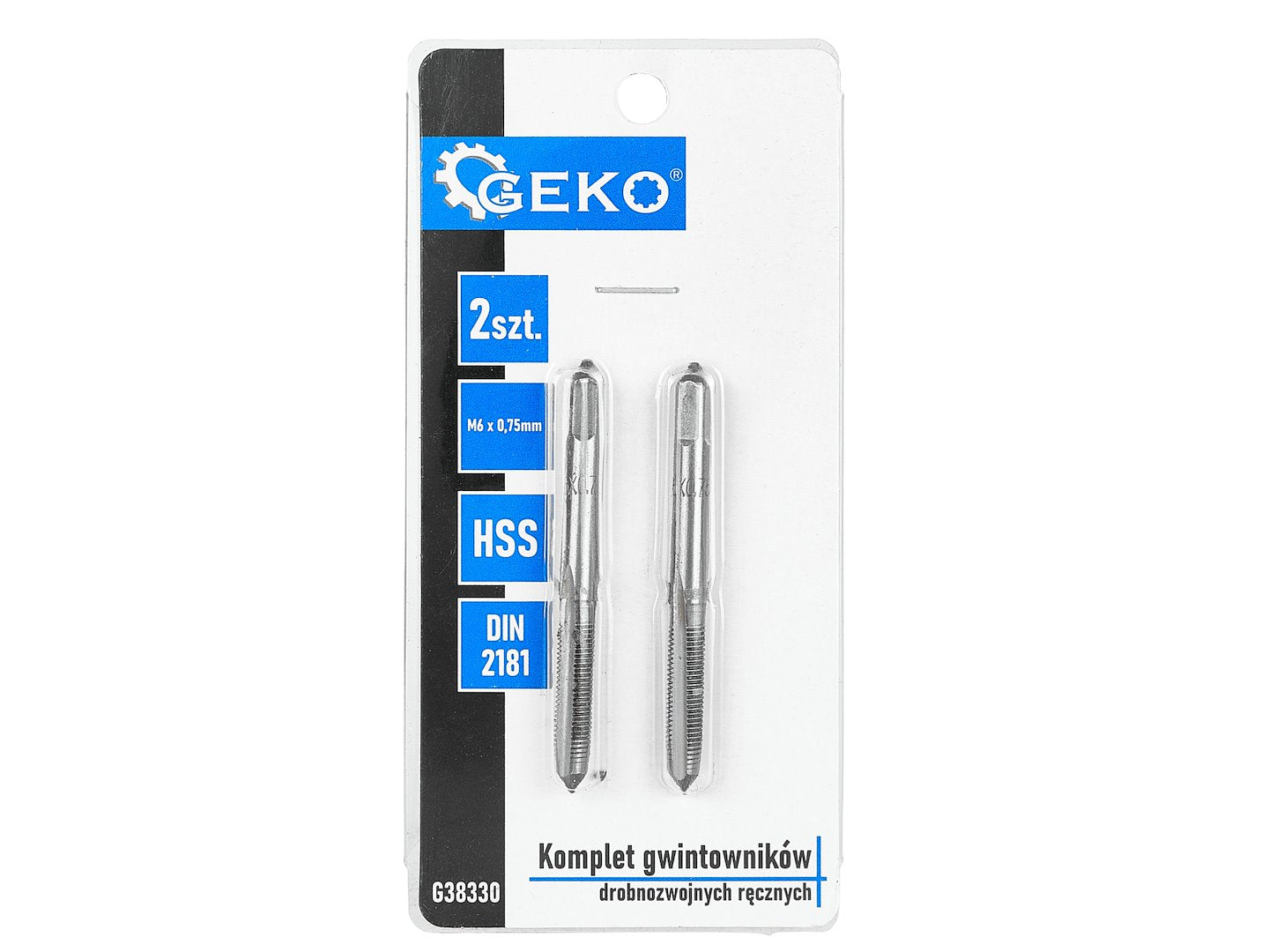 Set tarozi pentru filetare manuala, M6 x 0,75 mm, 2 bucati, Geko G38330
