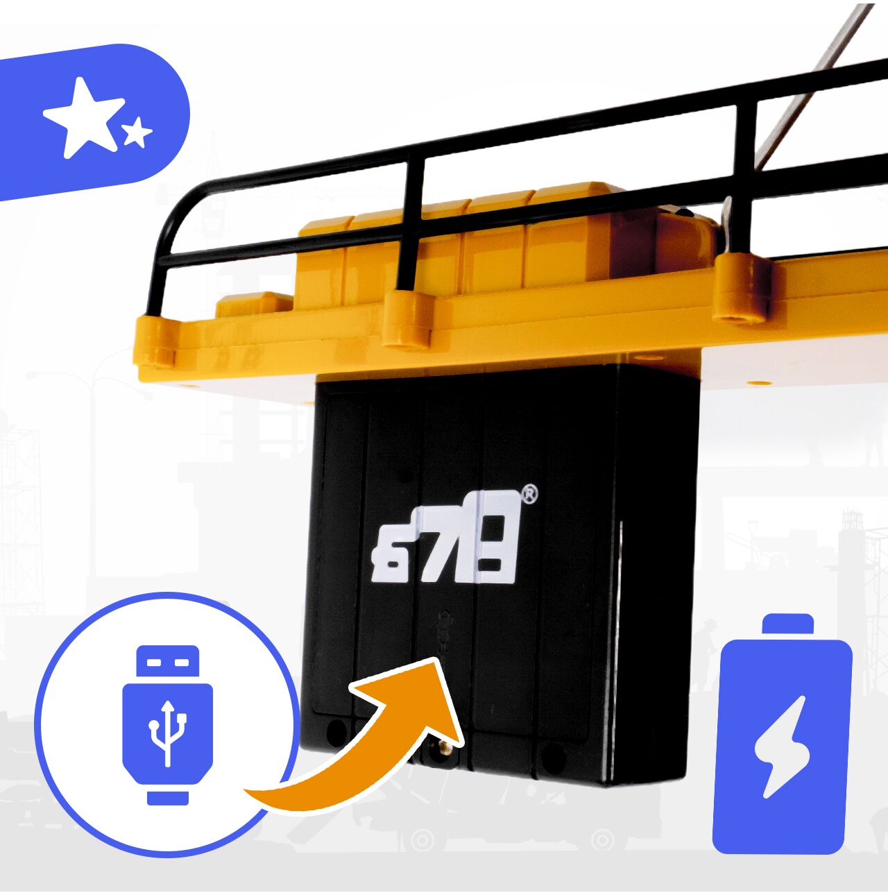 Macara gicantica cu telecomanda RC USB, 128 cm, MalPlay 113722