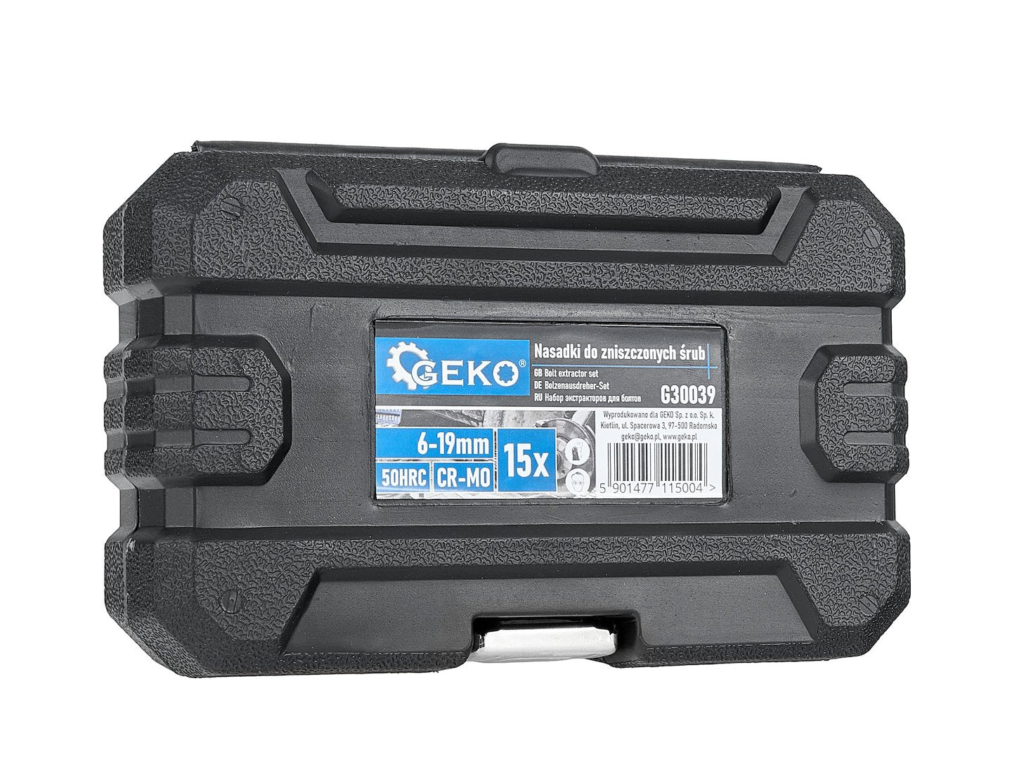 Set chei tubulare pentru suruburi rupte, 6-19 mm, 15 bucati, Geko G30039