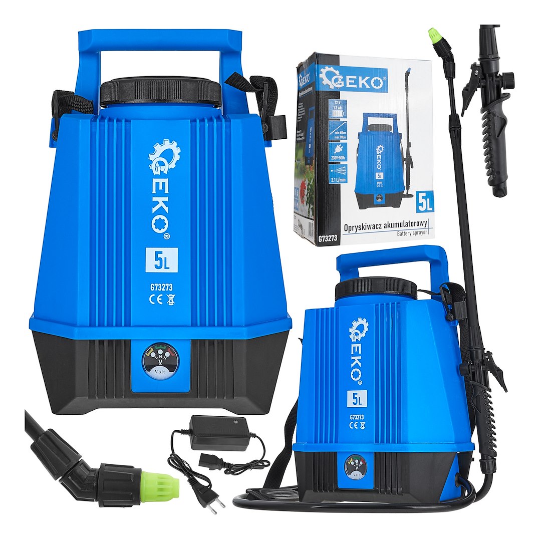 Pulverizator electric cu acumulator, capacitate 5 l, Geko G73273