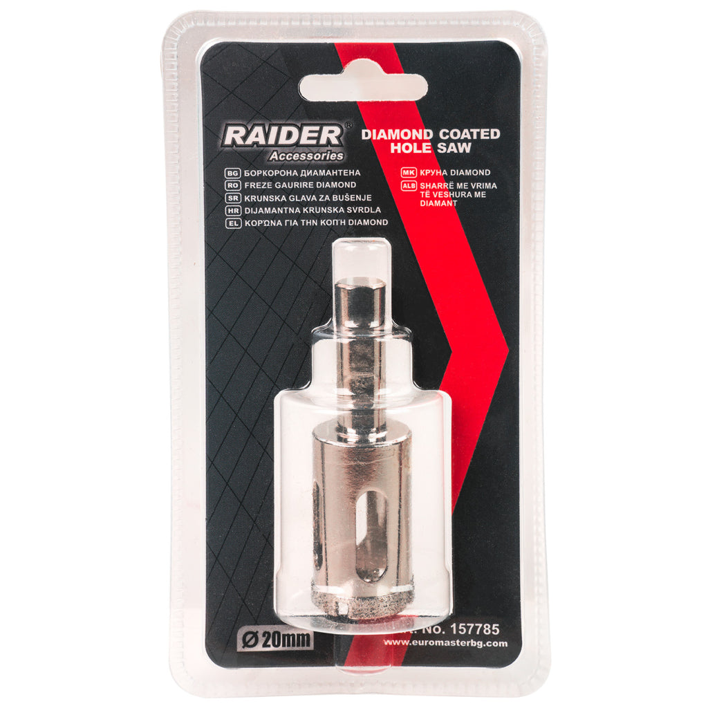 Carota diamantata pentru placi ceramice, diametru 20 mm, Raider 157785