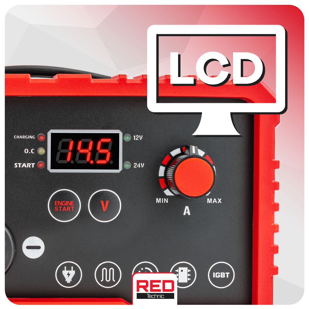 Redresor tip invertor, 1450 W, 180 A, Red Technic RTPI0167