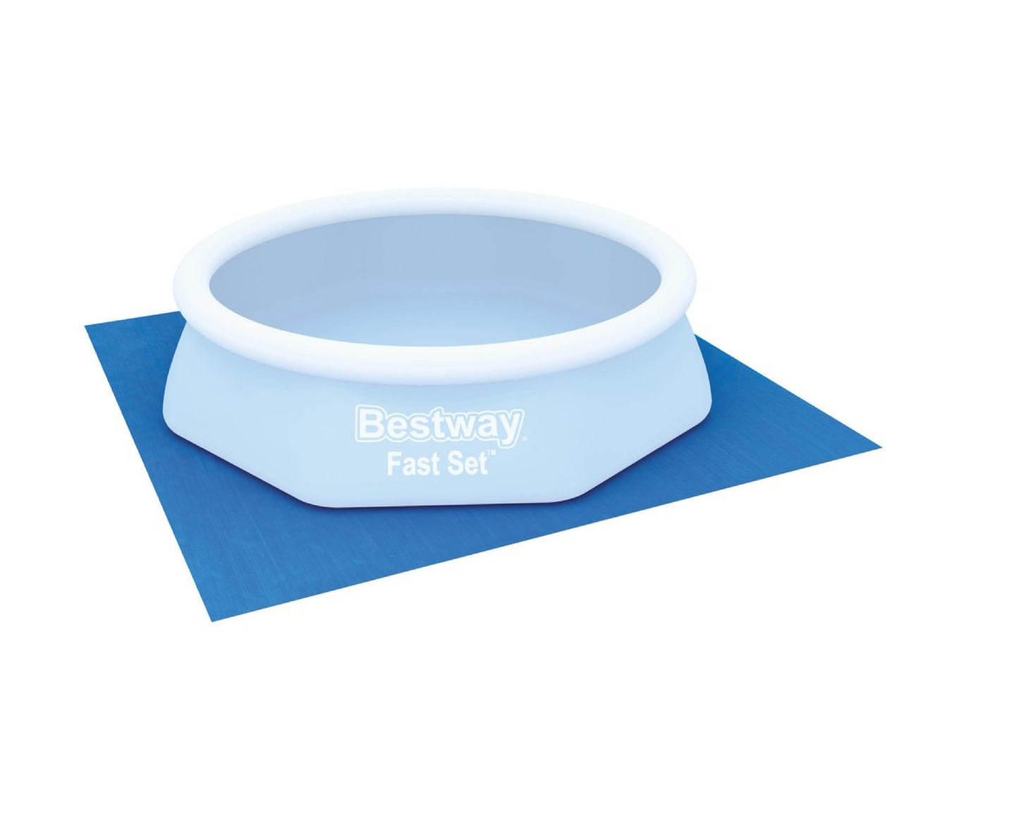 Prelata protectie baza piscina, 274 x 274 cm, polietilena, albastru, Bestway 3050