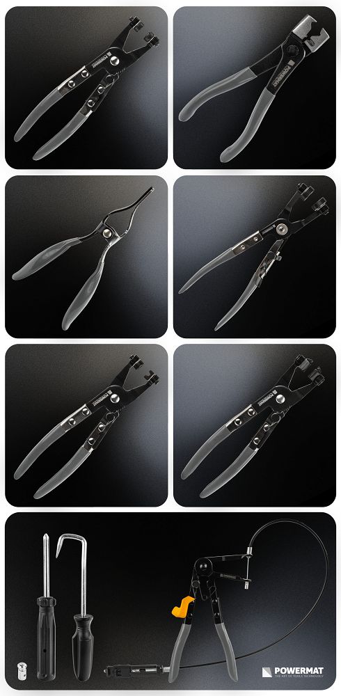 Set cleste pentru coliere radiator PM-SDOZ-9T, 9 piese, Powermat PM1467