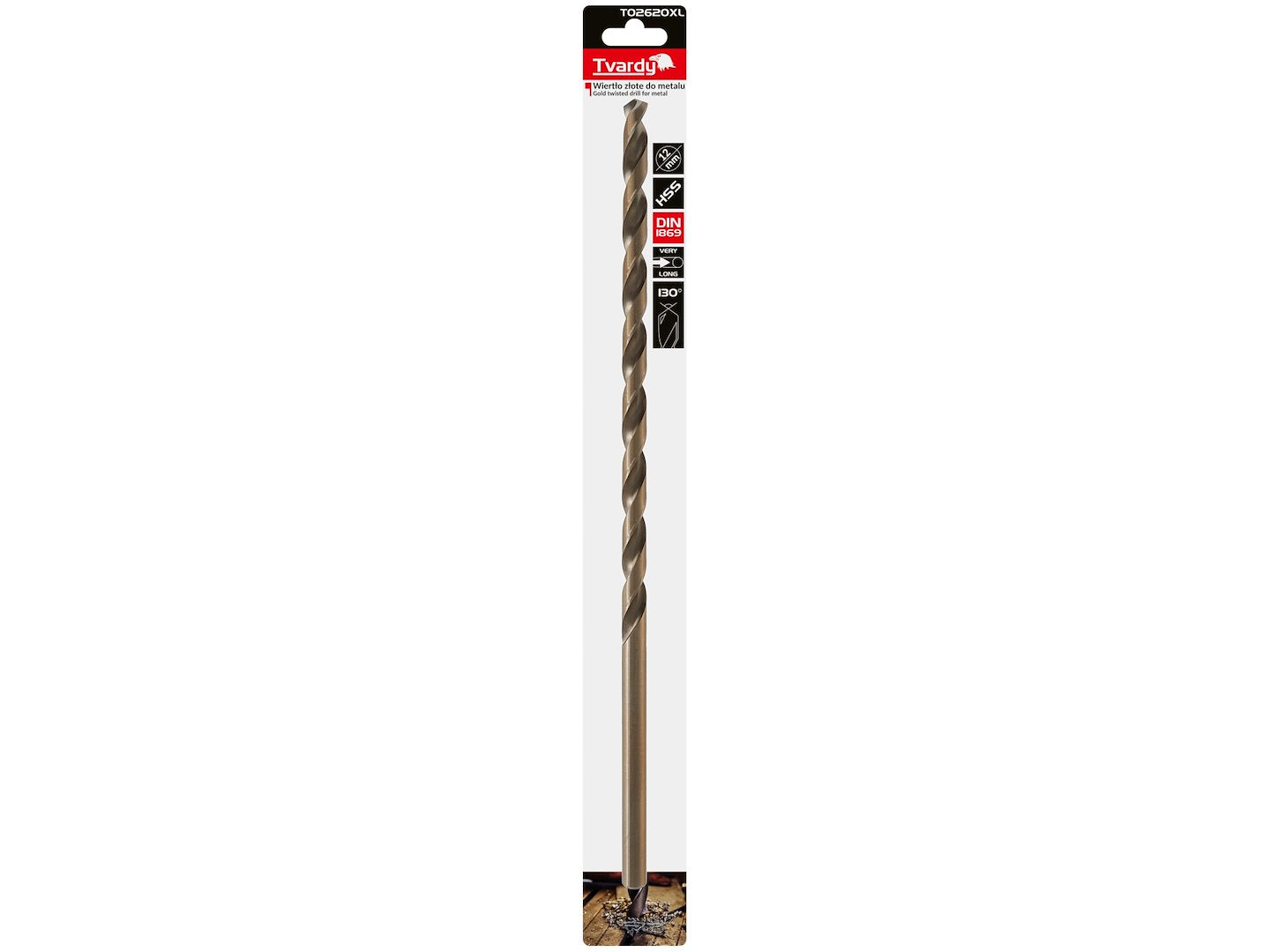 Burghiu HSS pentru metal 12 x 375 mm DIN1869, Tvardy T02620XL