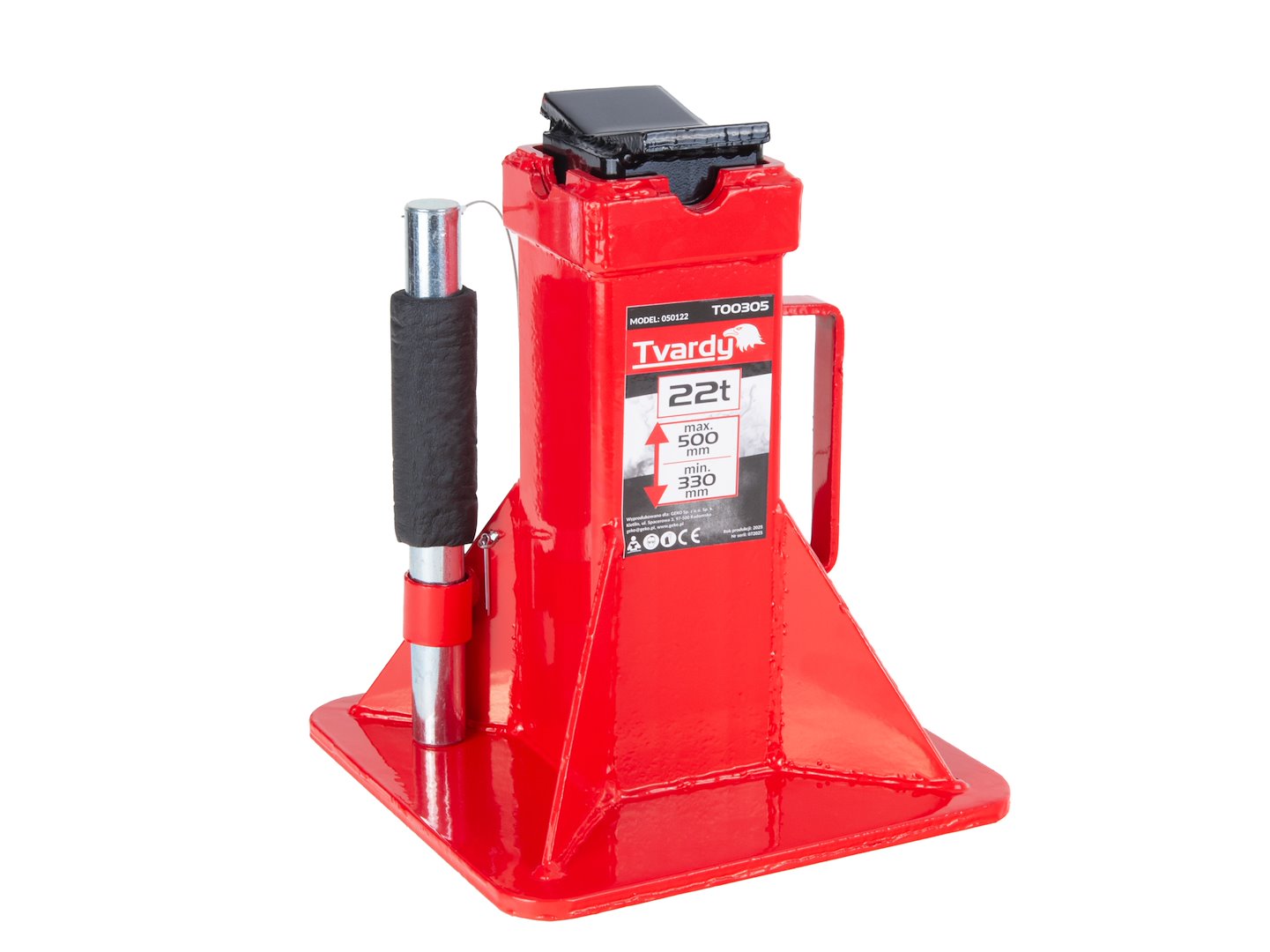 Suport ranforsat cu blocare, 22 T, 330-500 mm, Tvardy T00305