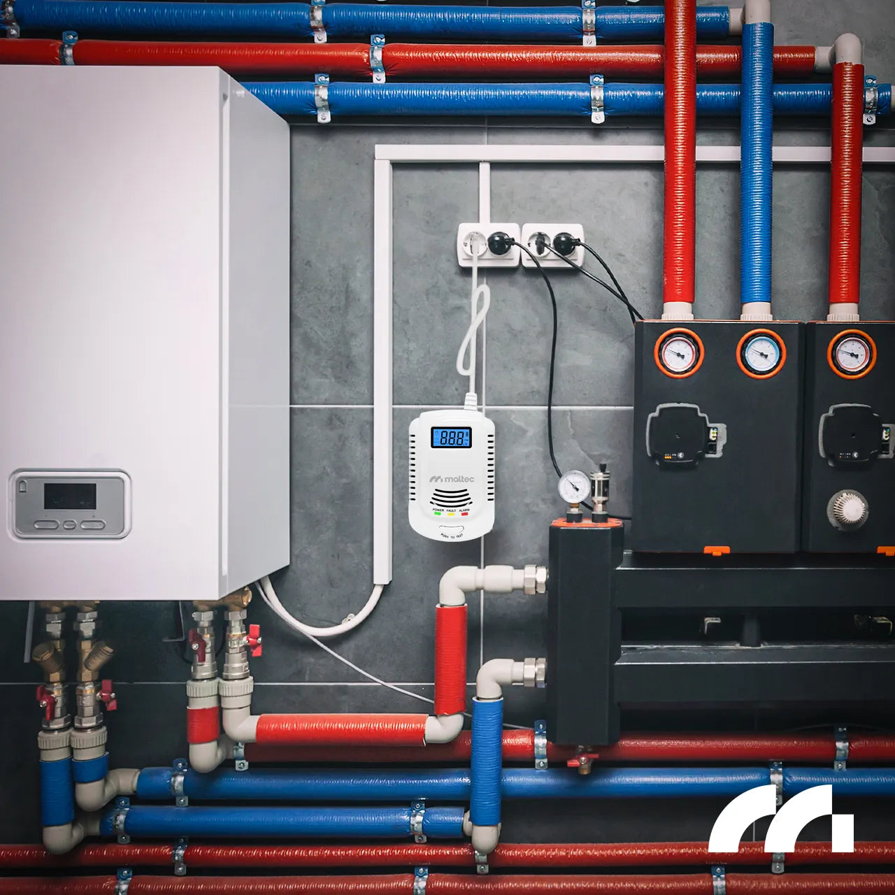 Detector 2 in 1 pentru gaz si GPL SafeSensor3000, afisaj LED, MalTec 113562