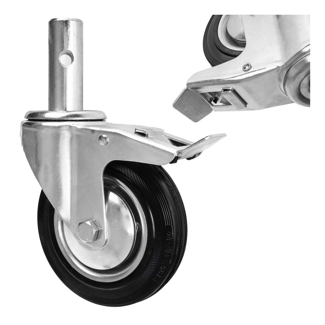 Roata pivotanta cu frana, 160 mm, capacitate maxima 125 kg, Geko G71542