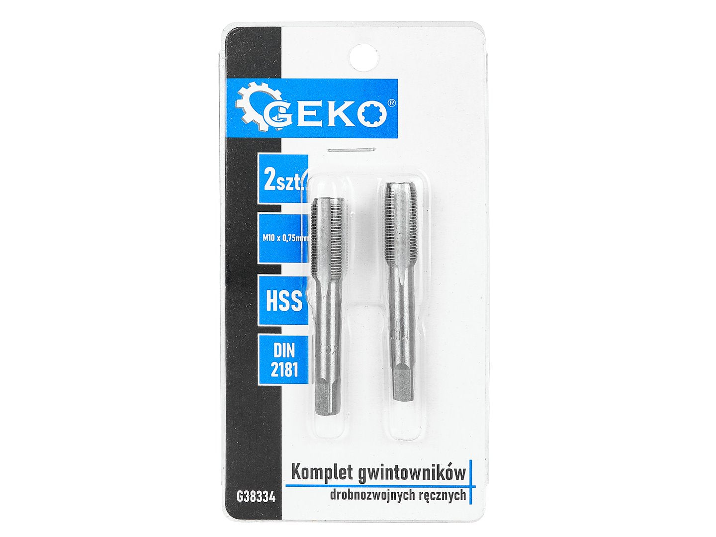 Set tarozi pentru filetare manuala, M10 x 0,75 mm, 2 bucati, Geko G38334
