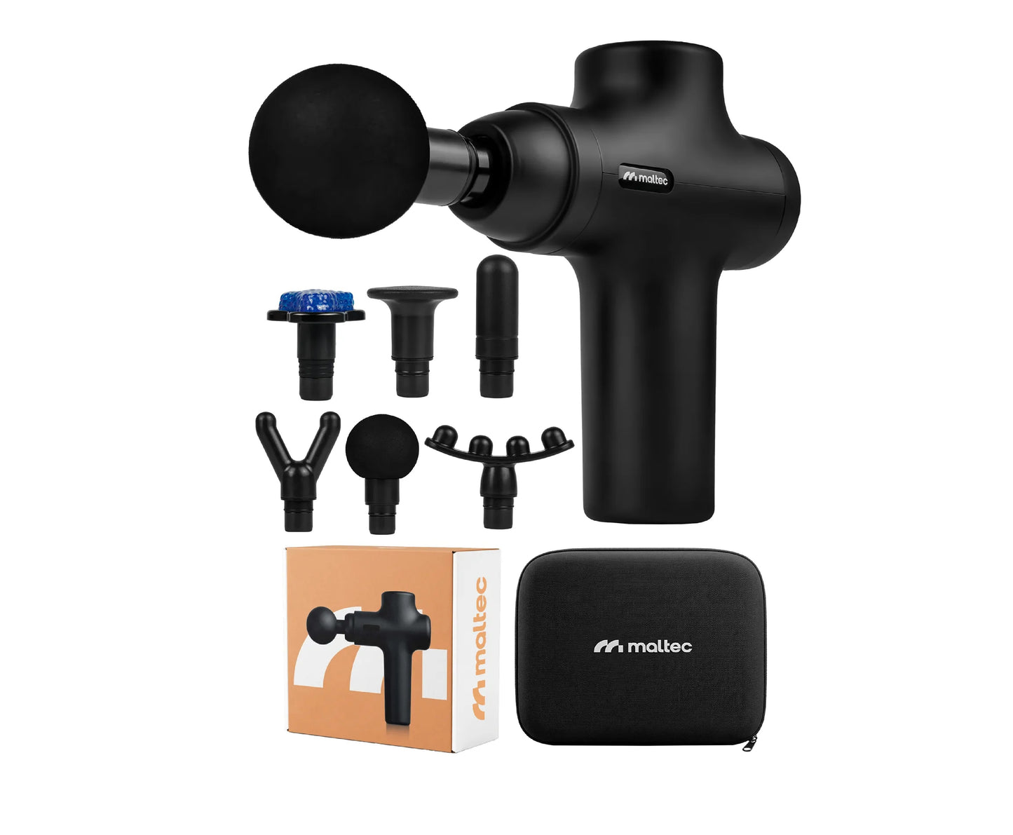 Pistol de masaj cu 6 capete interschimbabile, 4 viteze, MalTec 113859