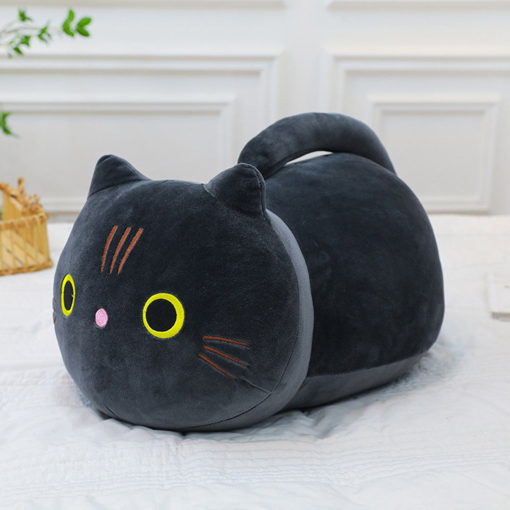 Pisica de plus cu coada lunga, negru, 40 cm, Lean 22433