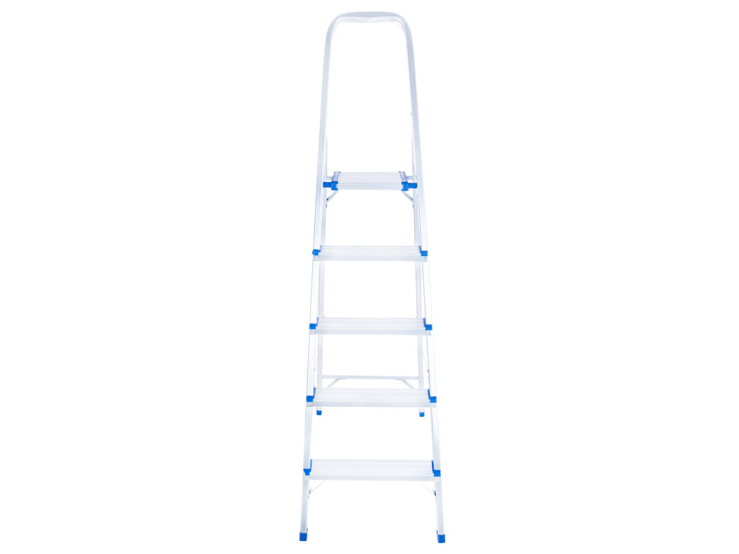 Scara pliabila din aluminiu cu 5 trepte, inaltime de lucru 3 m, capacitate maxima 150 kg, Geko G02417