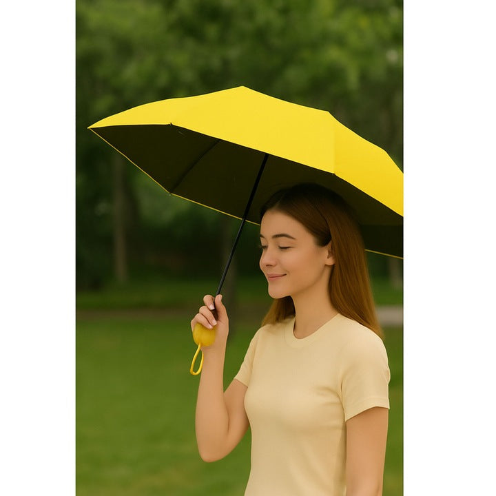 Umbrela pliabila cu protectie UV UPF50+, galben, Lean 27692