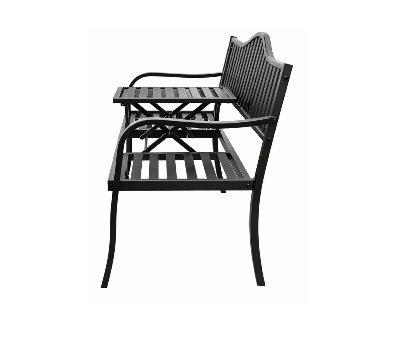 Banca de gradina metalica cu masuta de cafea, 150 cm, Lean 29324