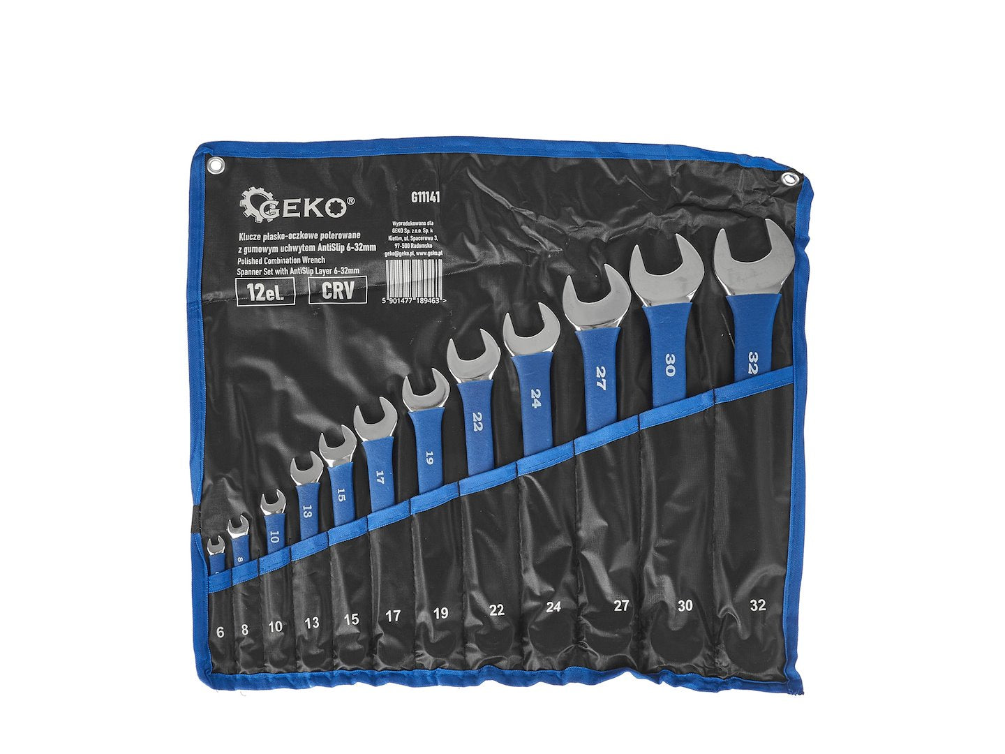 Set chei combinate cu maner antialunecare, 6-32 mm, 12 bucati, Geko G11141