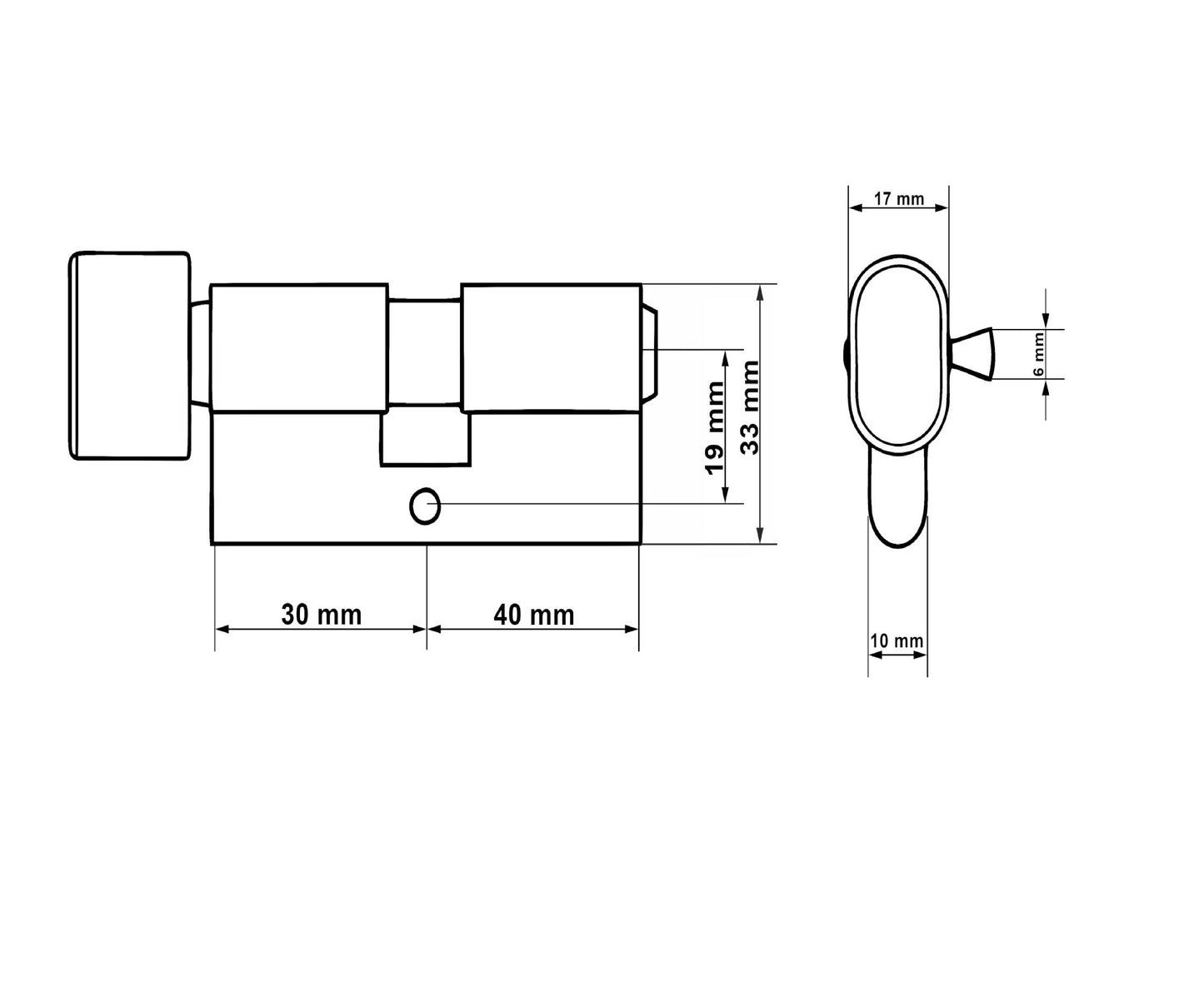 Butuc aluminiu Nickel, 30g/40, Tvardy T01405