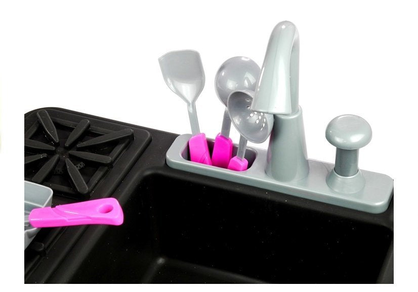 Chiuveta de jucarie cu accesorii, rosu, Lean 2584