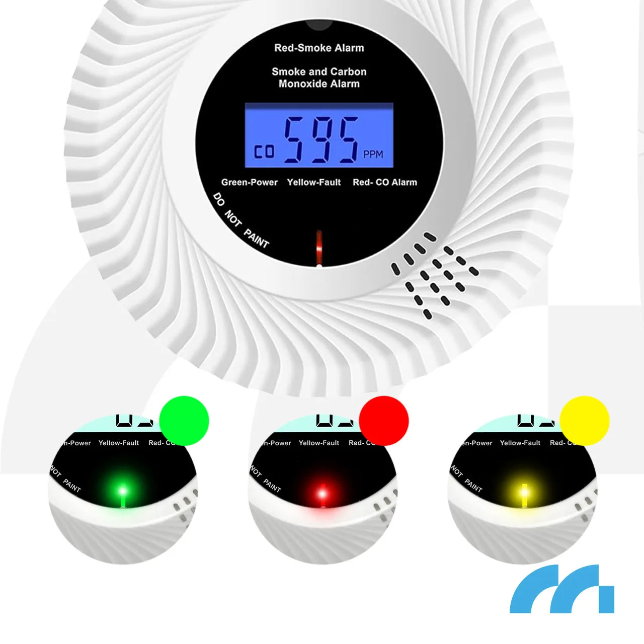 Detector 2 in 1 monoxid de caron si fum SafeSensor5000, afisaj LCD, MalTec 113561