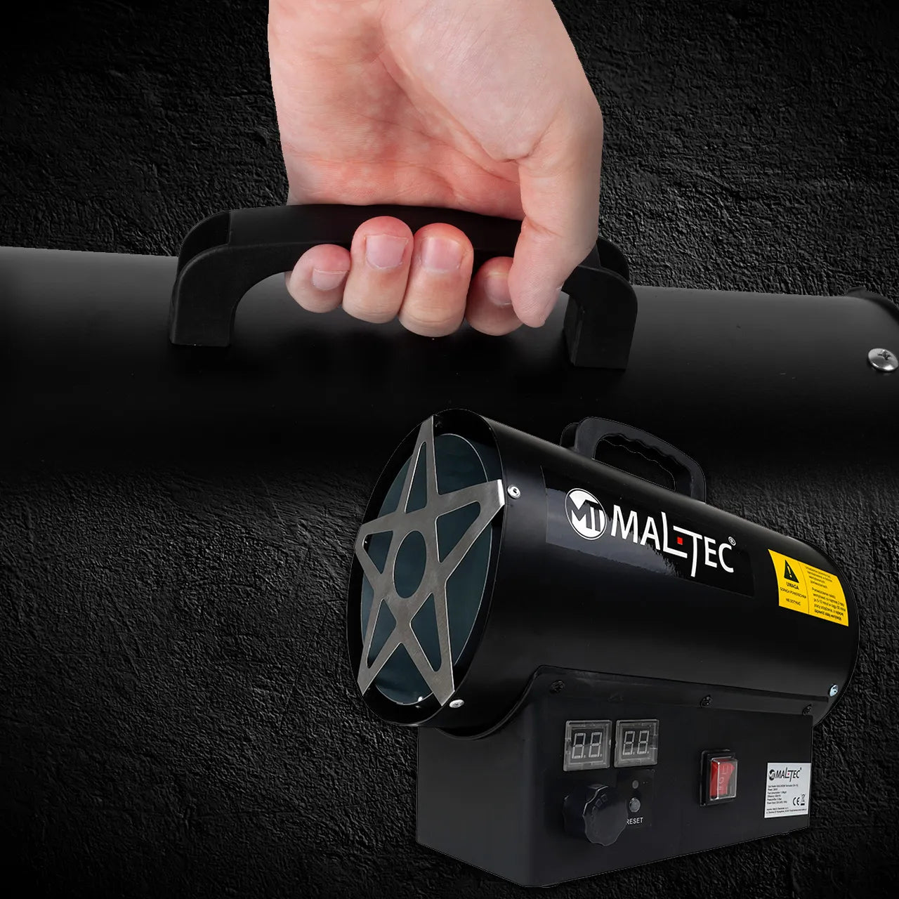 Tun de caldura pe gaz cu ventilator si termostat GAS-2500Mt, 25 kW, MalTec 113479