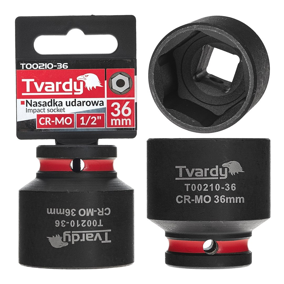 Cheie tubulara de impact in 6 puncte, 1 / 2", 36 mm, Tvardy T00210-36