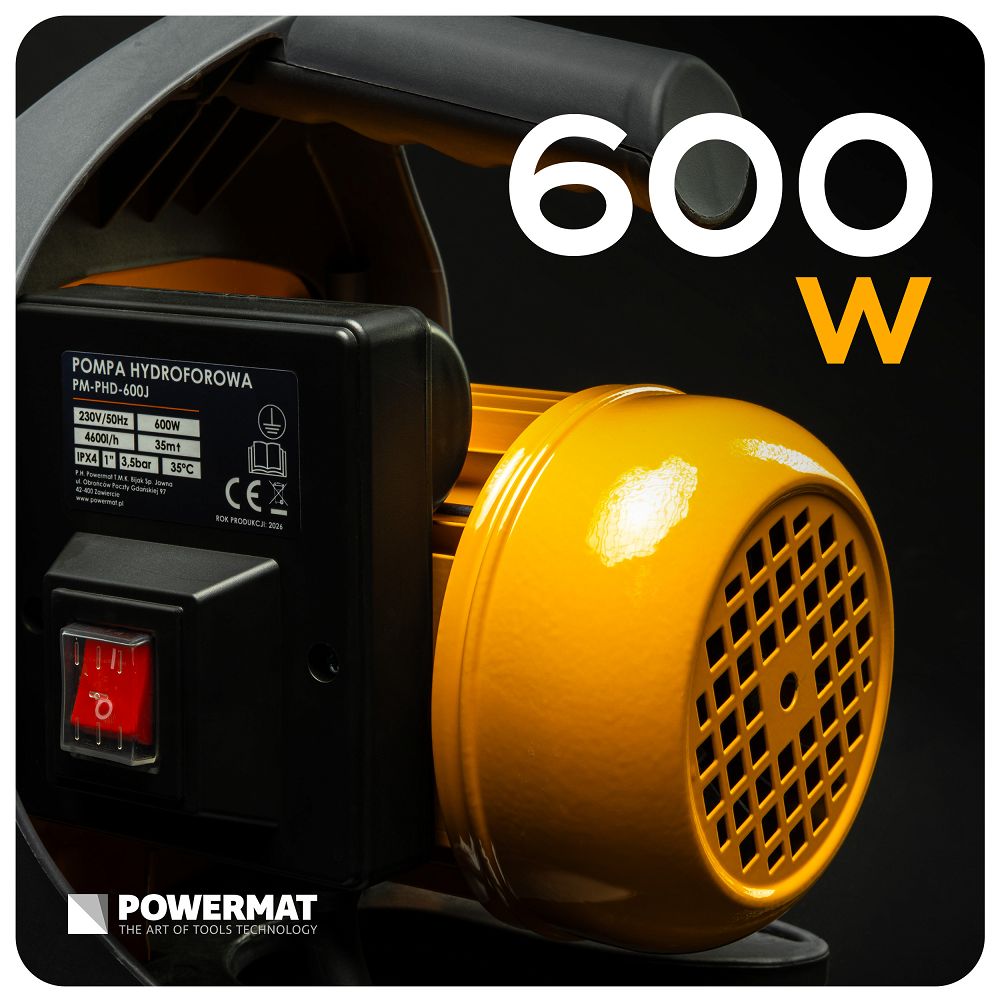Pompa pentru hidrofor PM-PHD-600J, 600 W, Powermat PM1478