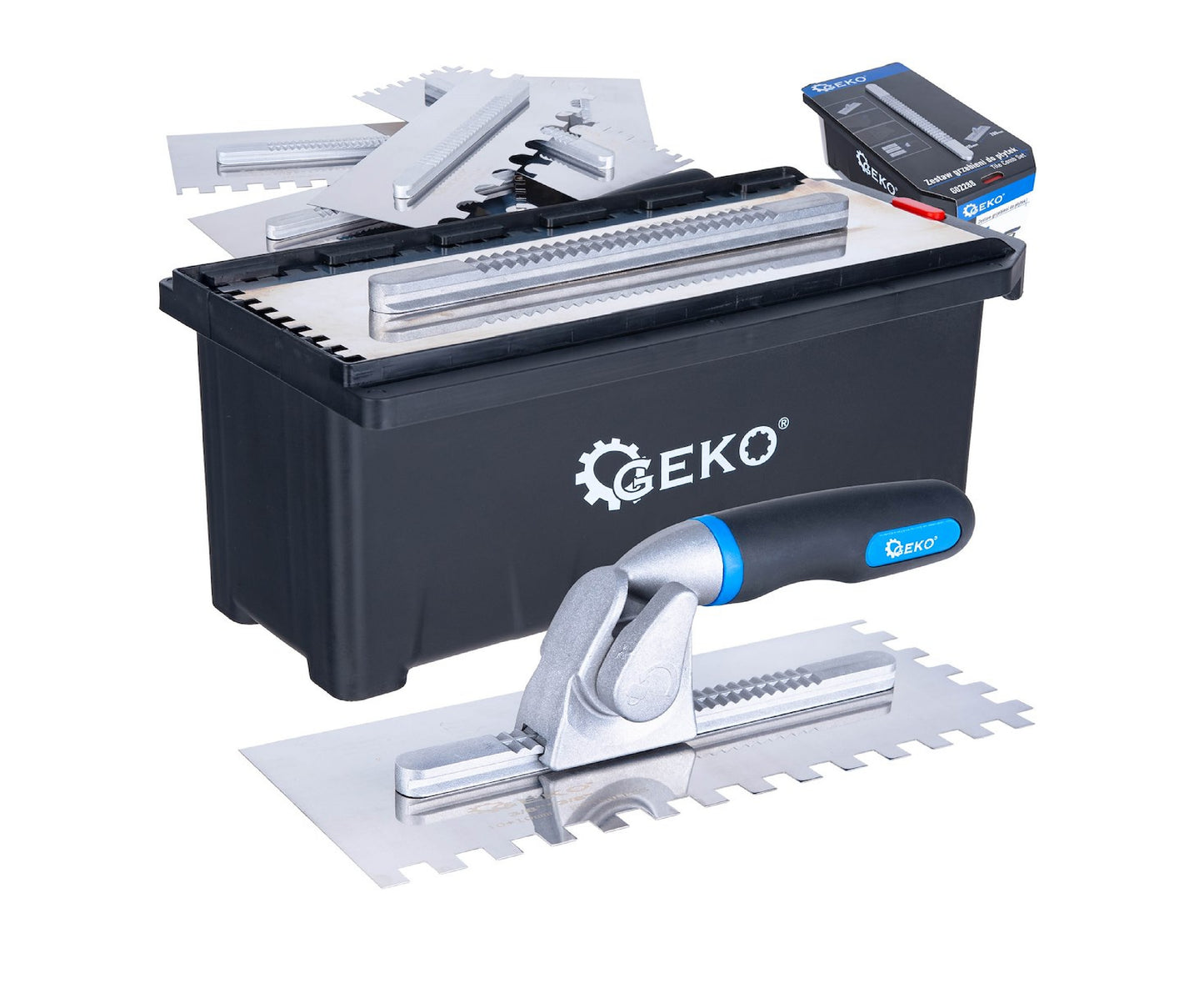 Set gletiere dintate, 280 x 115 mm, 8 bucati, Geko G02288