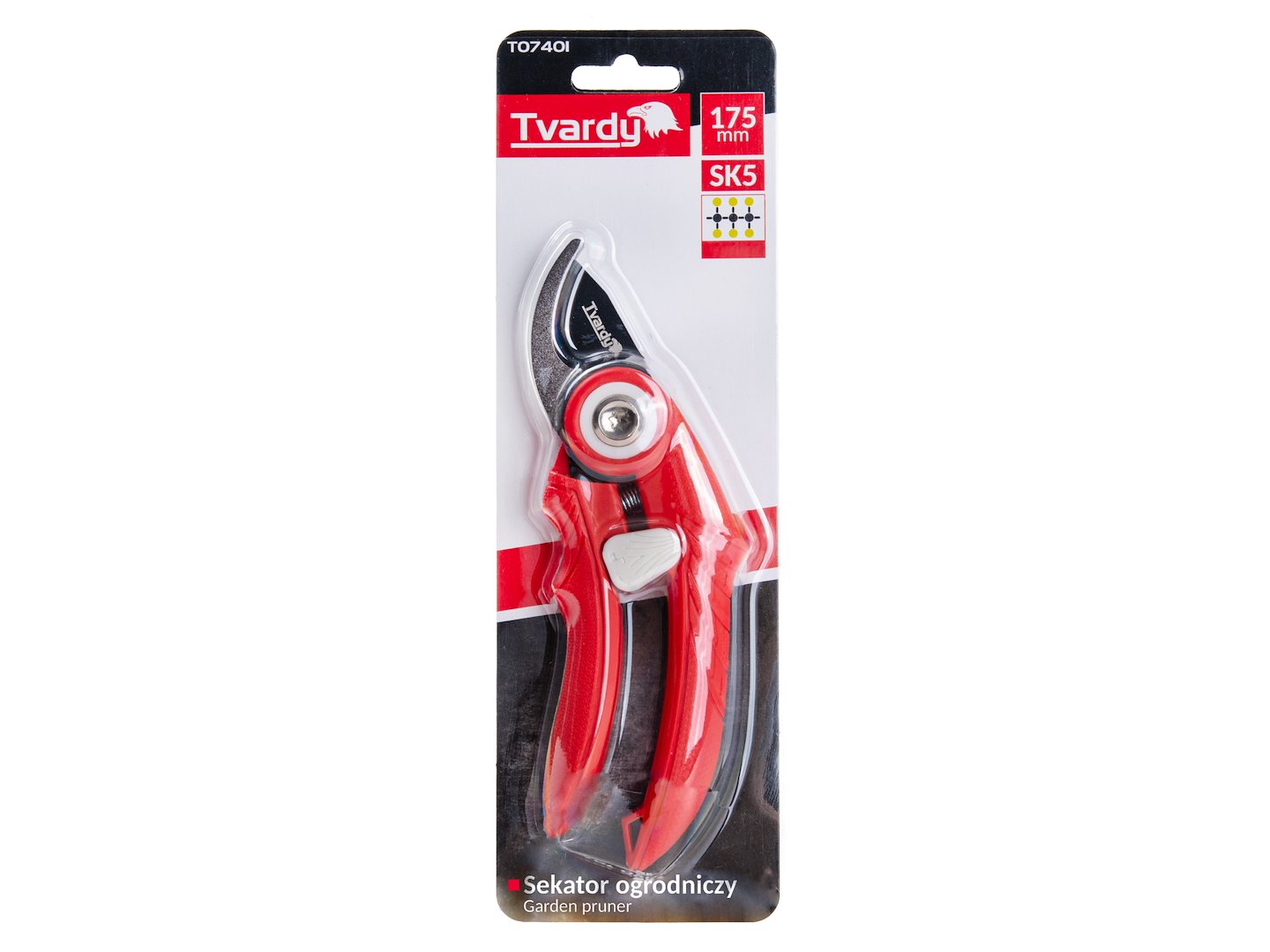 Foarfeca de gradina cu lama bypass SK5 PTFE, 175 mm, Tvardy T07401
