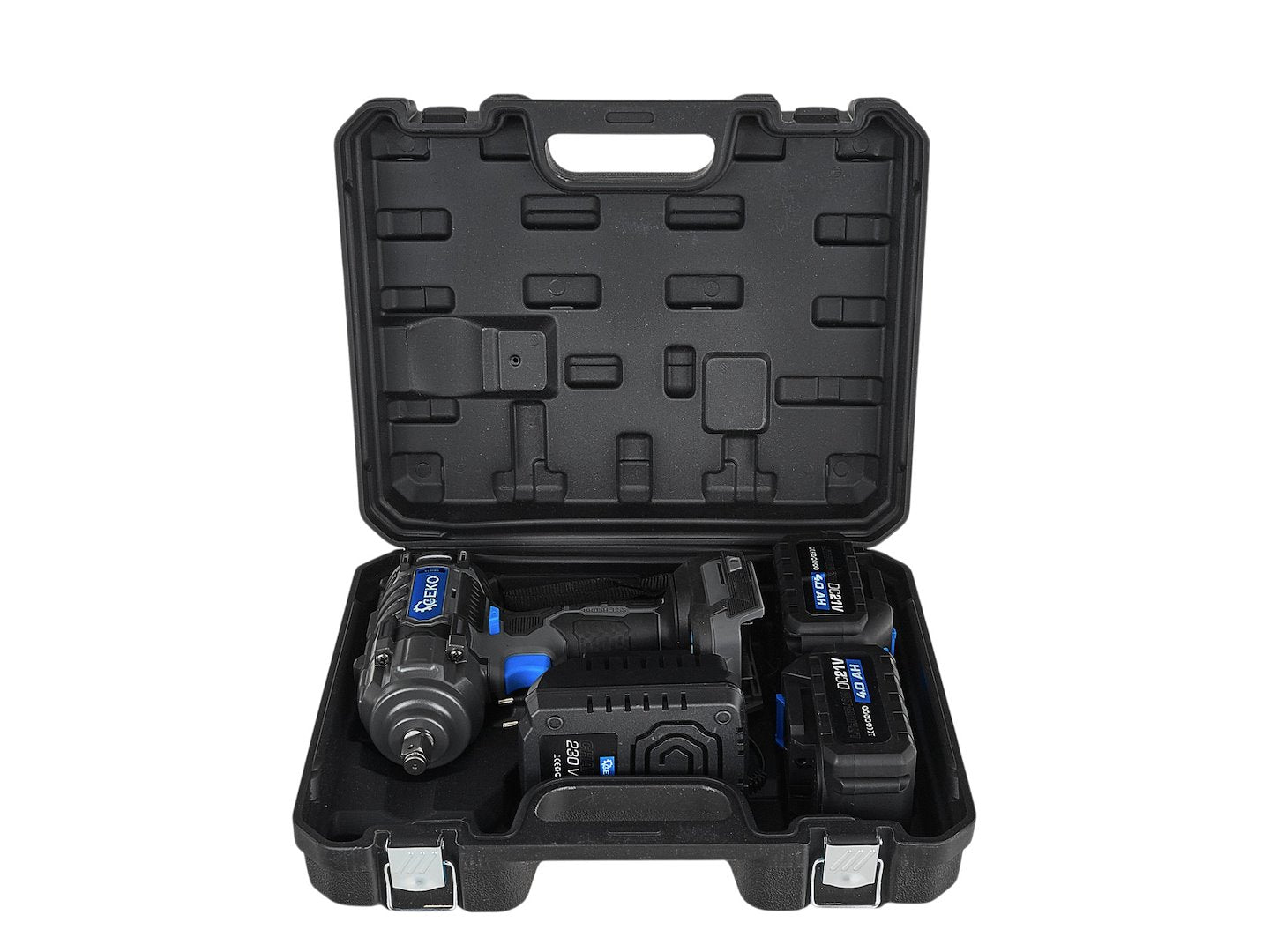 Cheie de impact pentru roti cu acumulator, 850Nm, 2x4.0Ah, 21V, Geko G80679