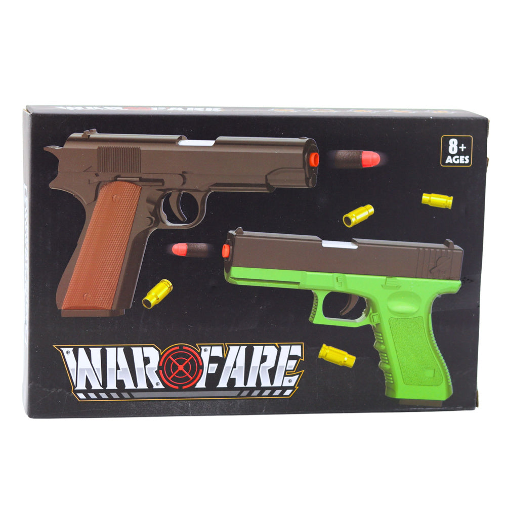 Pistol de jucarie cu munitie din spuma, 21,5x13,5x3,5cm, verde, Lean 27729