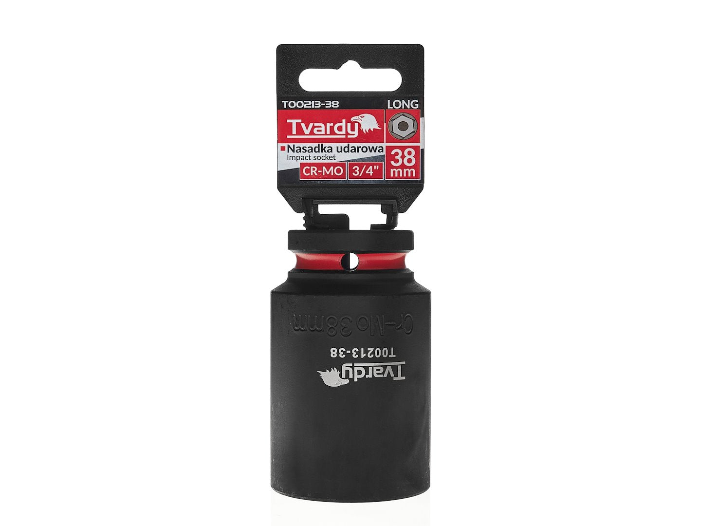 Cheie tubulara de impact in 6 puncte 3 / 4", 38 mm, Cr-Mo, Tvardy T00213-38