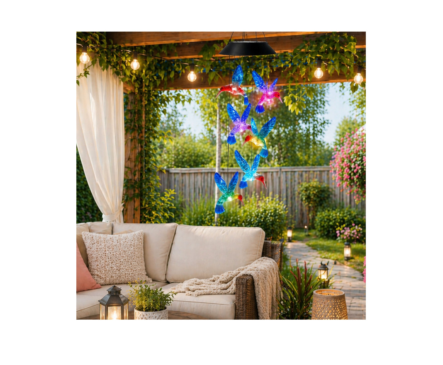 Lampa solara Colibri, 53 x 12.5 cm, multicolor, Lean 20681
