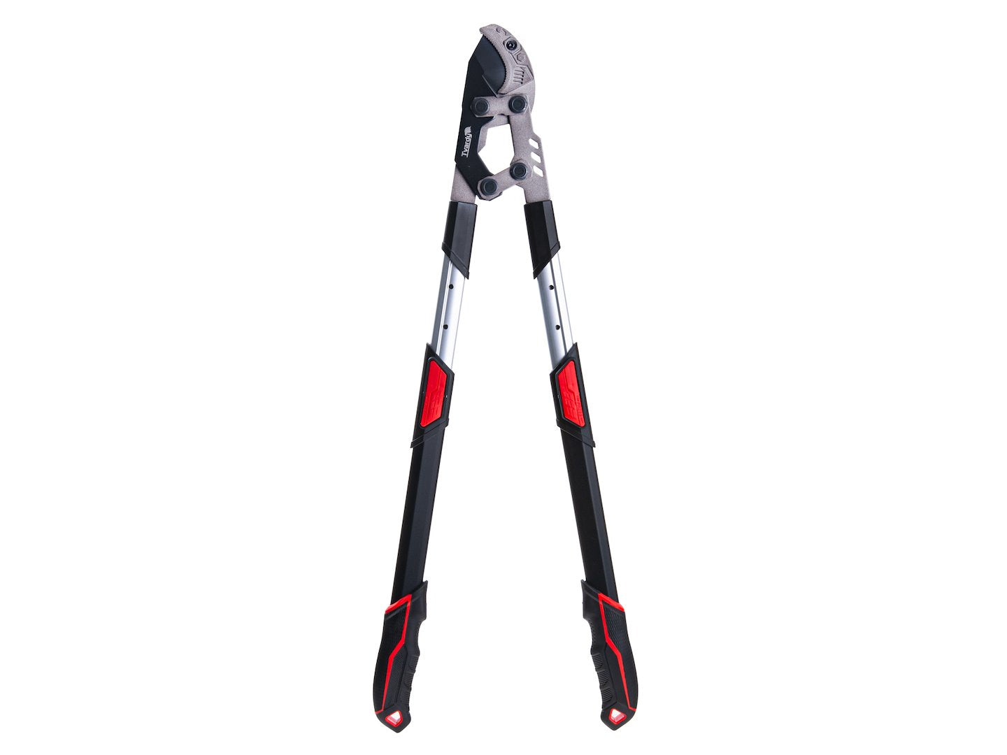 Foarfeca telescopica de gradina cu lama tip nicovala si angrenaj, 730 - 970 mm, 65 Mn, PTFE, Tvardy T07426